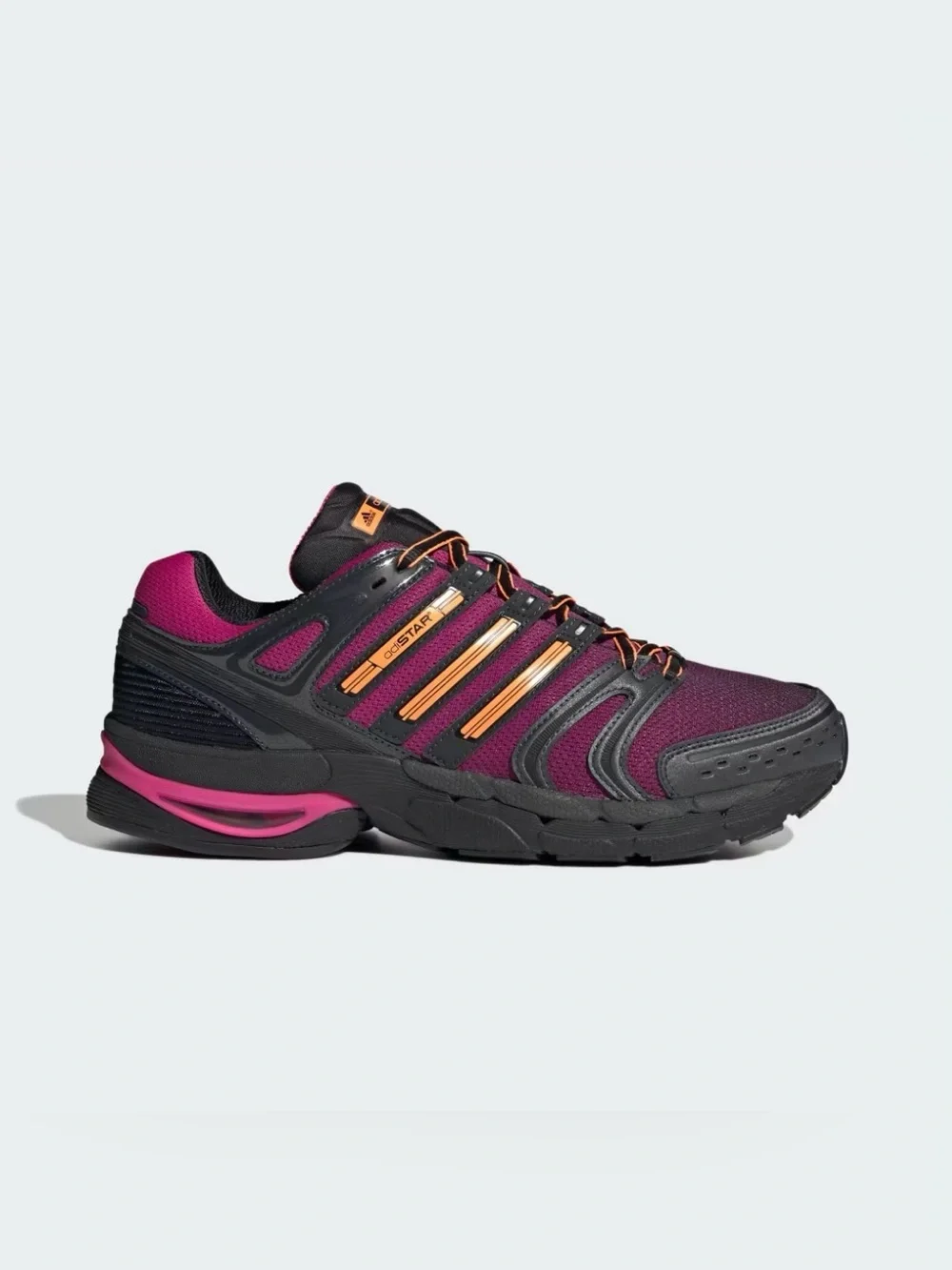 Men’s size 8.5-9.5 Adidas Adistar Control 5 'Black Purple Orange' KI8592